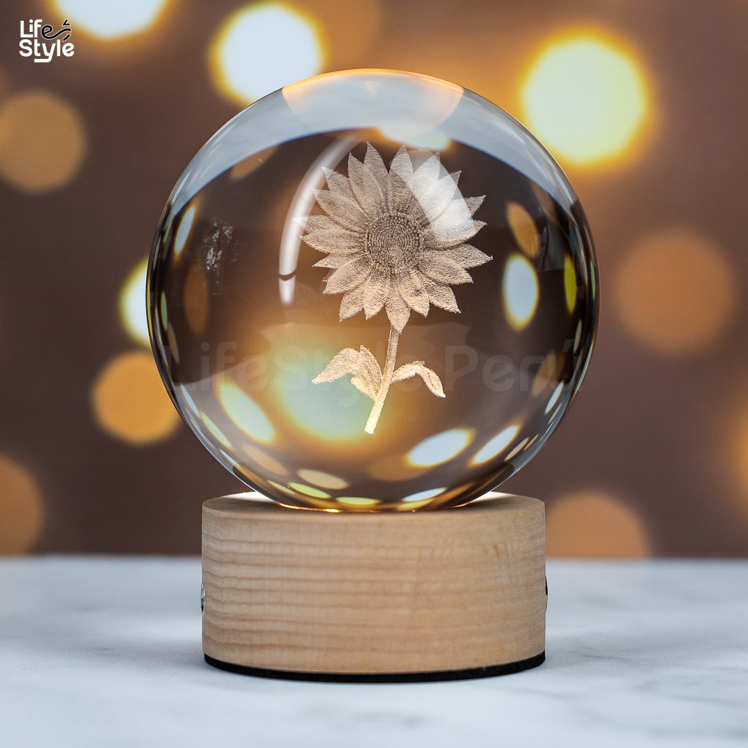 Mesa de trabajo 22nuevas fotos Lámpara Cristal Girasoles - Imagen 1