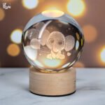 Lámpara cristal elefante con globos