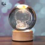 Lámpara cristal Hello Kitty 3D