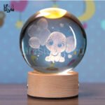 Lámpara cristal elefante con globos - Imagen 2