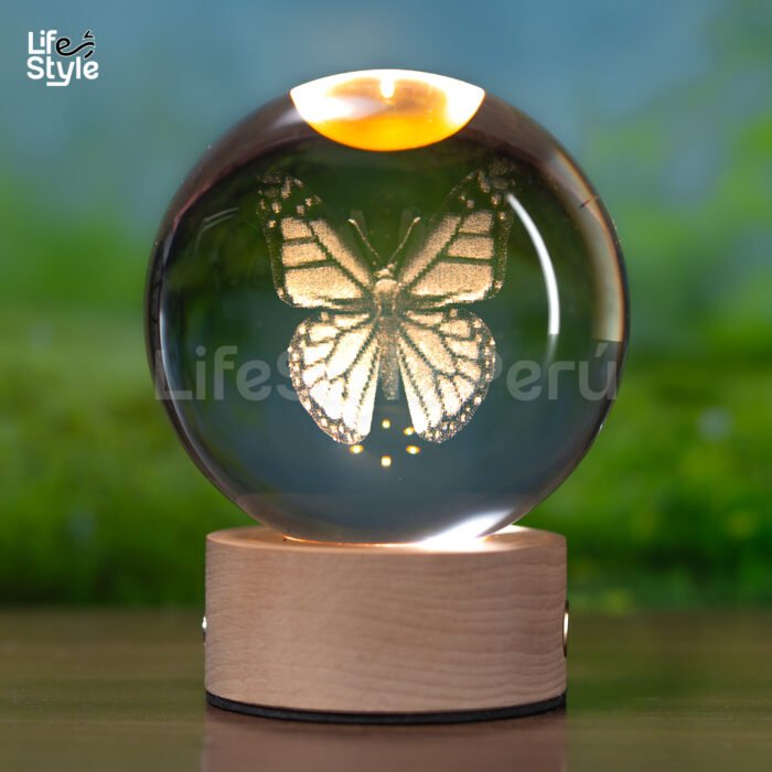 Lámpara cristal mariposa - Imagen 3