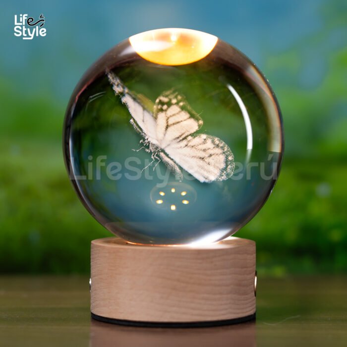 Lámpara cristal mariposa - Imagen 2