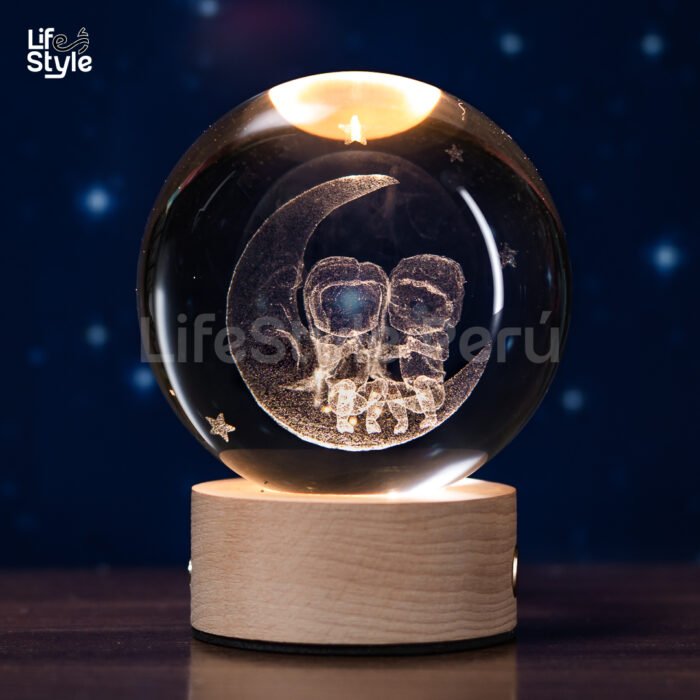 Lámpara cristal pareja media luna - Imagen 1