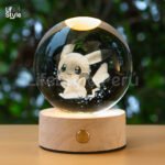 Lámpara cristal Pikachu 3D