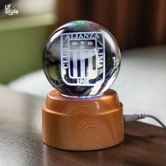 Lampara cristal giratoria Alianza Lima - Imagen 3