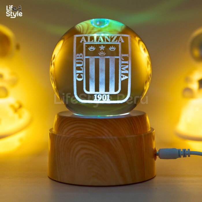 Lampara cristal giratoria Alianza Lima - Imagen 4