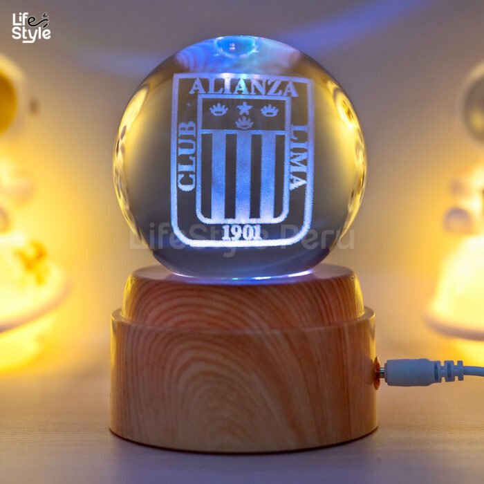 Lampara cristal giratoria Alianza Lima - Imagen 1