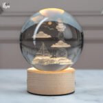 Lámpara cristal faro y barquito - Imagen 2