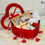 Box corazon portaretrato tulipan con osito - Imagen 2