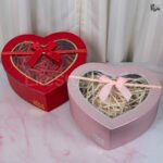 Box corazon Rosa cupula con oso y chocolates T4 - Imagen 2